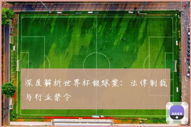深度解析世界杯假球案：法律制裁与行业禁令